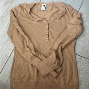 GAP Light Brown Button-Up Cardigan